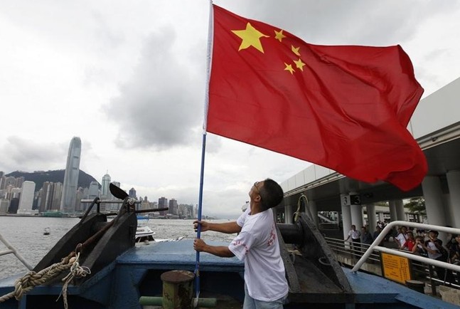 高清：香港保钓人士启程赴钓鱼岛宣示主权