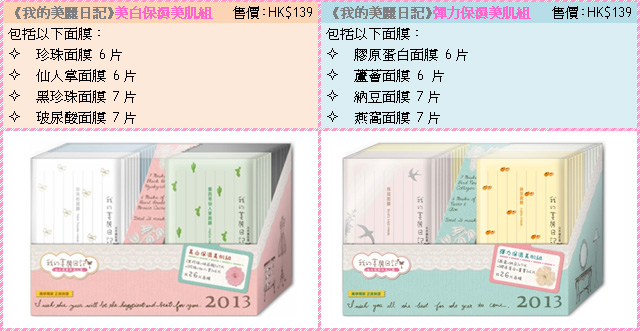 香港购物推荐：《我的美丽日记》2013春节限定 新年礼盒组