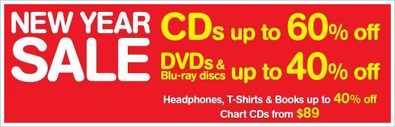 香港HMV新年优惠精选低至4折优惠