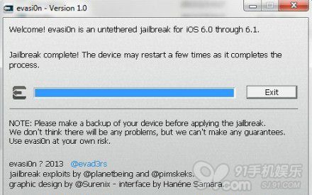 iOS 6.1完美越狱工具evasi0n放出