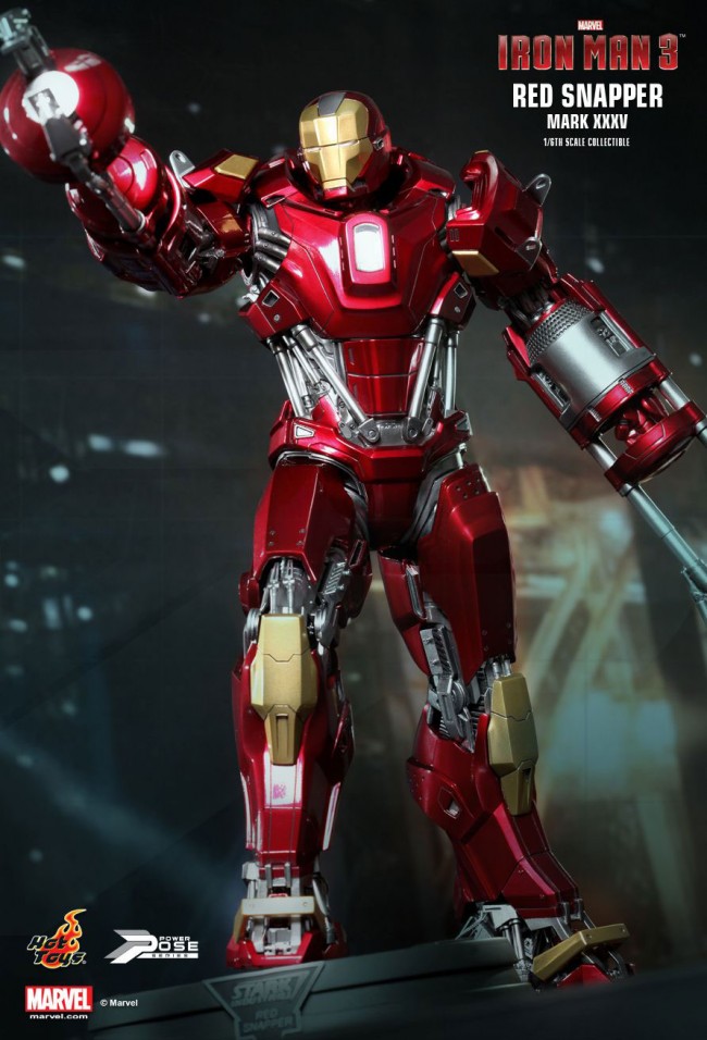 香港购物：Hot Toys推出“Power Pose”系列全新1/6限量版珍藏人偶 —“Iron Man 3：Red Snapp