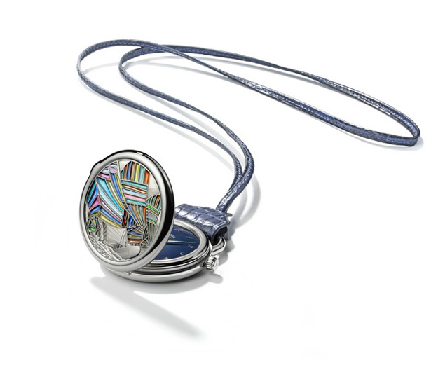 香港时尚：爱马仕全新Arceau Pocket Voilier 珐琅怀表：镂空珐琅彩绘