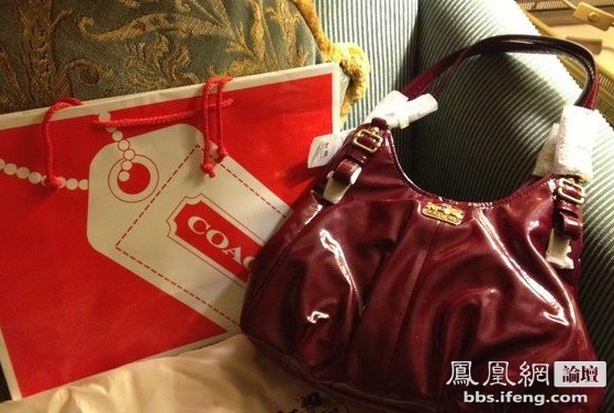 港澳血拼归来晒货 1000元澳门败漆皮COACH包