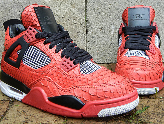 香港时尚新品：Air Jordan IV “Fire Red Python” 客制鞋款