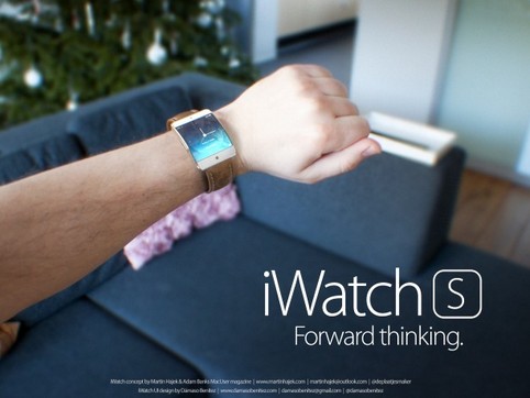两款苹果智能手表iWatch s/c概念图欣赏
