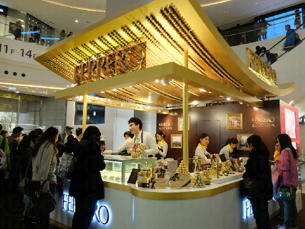 香港美食推荐：希慎广场 亚洲首间Ferrero（费列罗） Boutique开幕 