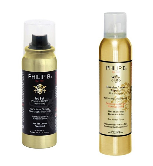 香港购物：PHILIP B俄罗斯皇家琥珀乾洗发喷雾及航空细致定型喷雾
