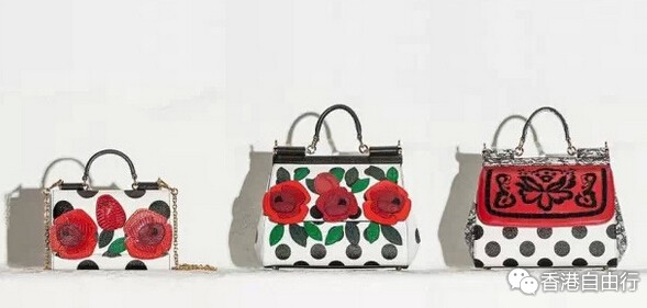 香港购物：杜嘉班纳（DOLCE&GABBANA）2015初夏系列波点艳花包袋