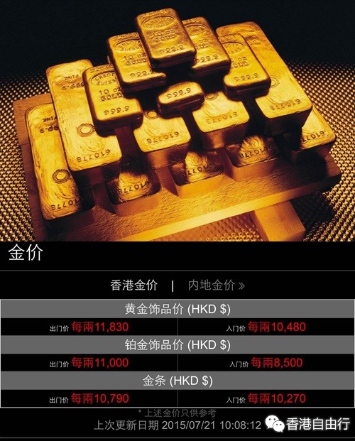 该出手时就出手~金价暴跌刷新五年新低(附热卖款报价+香港扫金TIPS）