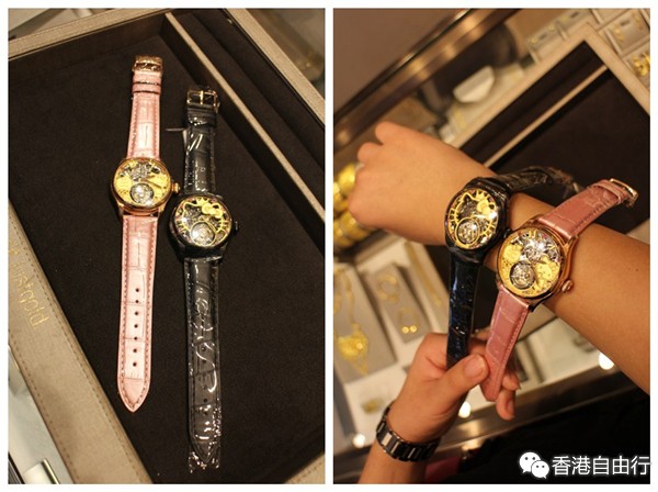 香港实拍Just Gold镇金店HELLO KITTY足金陀飞轮手表（附价格购买地）