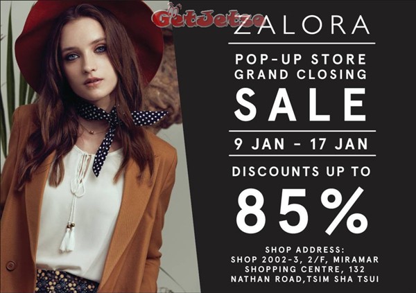 香港打折：ZALORA Pop-up Store 低至15折优惠(至16年1月17日)