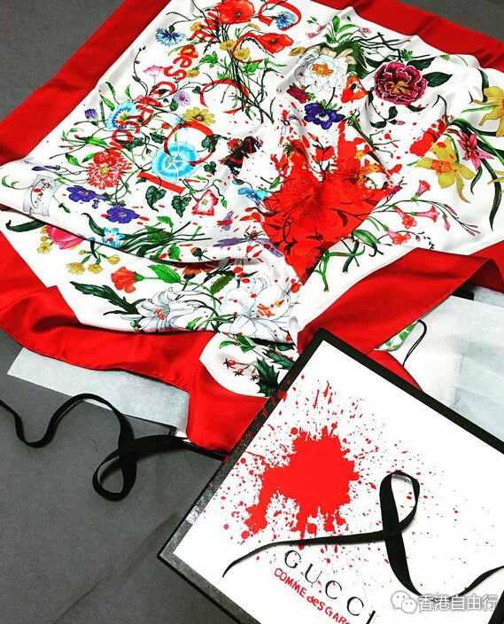香港购物：川久保玲×古驰Gucci推出联名丝巾系列