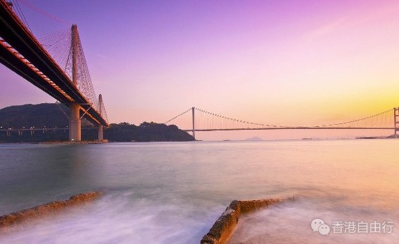 香港旅行：全球最长的悬索式吊桥 HK地标之一！青马大桥 