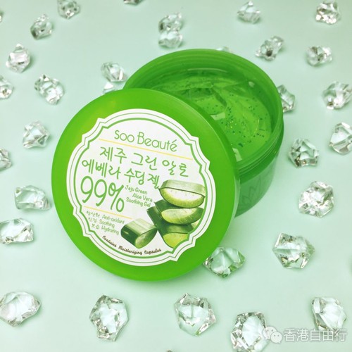 香港购物：晒后必备！SOO BEAUTÉ济州植物芦荟(99%)保湿舒缓凝胶