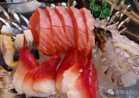 香港美食推介：大喜屋必点刺身（三文鱼北极贝甜虾）、牛肉粒