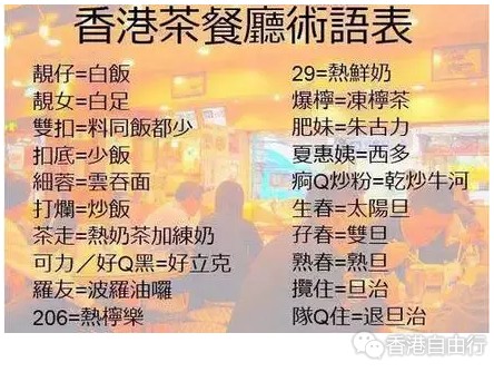 记住香港茶餐厅“特色用语”，避免尴尬！涨姿势了……