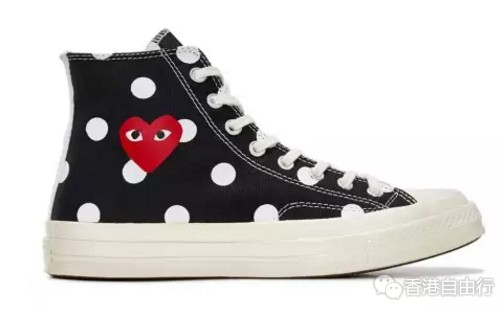 香港购物：COMME des GARÇONS 联乘 Converse匡威 当经典波点遇上心心图案