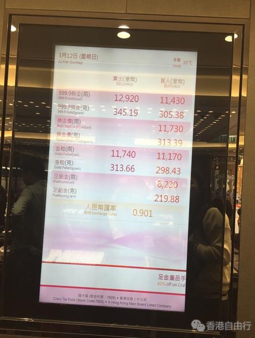 香港晒货：3月12日HK小败家回来了~（实拍金价、海港城买YSL及SK2等）