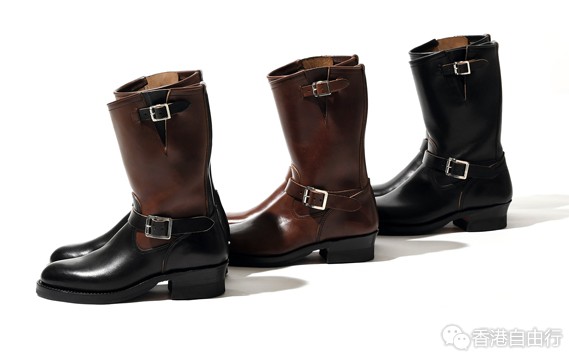 香港购物：ATTRACTIONS推出ENGINEER BOOTS马臀皮精制皮靴