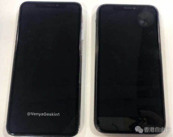 6.1/6.5英寸新iPhone真机曝光：刘海屏设计无惊喜