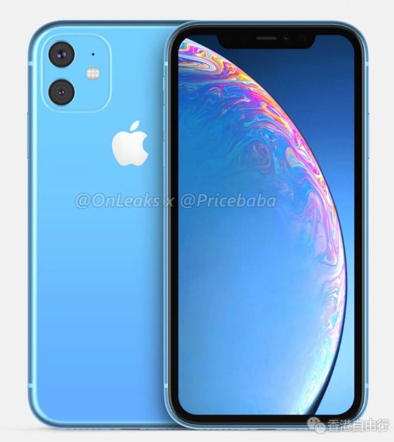 iPhoneXR 2019渲染图：后置双摄 采用“浴霸”造型