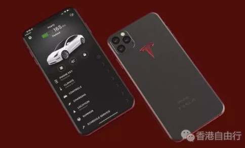 特斯拉定制版iPhone概念图：后置三摄像极iPhone 11