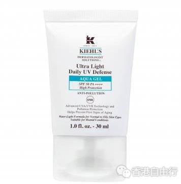 香港购物：Kiehl's医学全效抗污染防晒啫喱乳霜SPF50 PA++++
