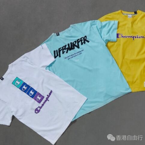 香港购物：5cm与Champion合作的2020SS新款潮牌T恤上线啦～