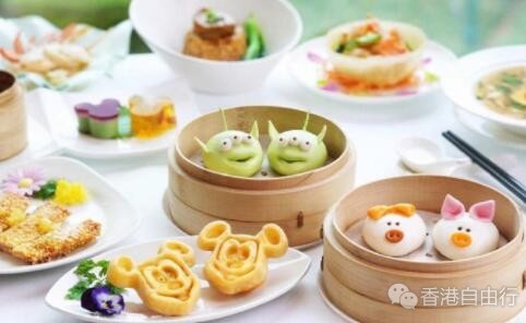 香港美食推介：迪士尼Duffy红豆蓉包拼双色冻糕、三眼仔包、米奇和米妮造型的点心