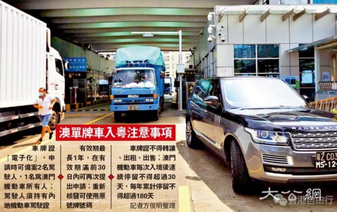 澳门单牌车大桥入粤将通行全省