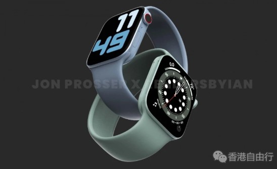 第七代Apple Watch渲染图曝光：全新设计、新增配色