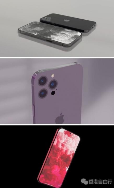 iPhone 14 Pro 概念渲染：打孔前摄，电源键整合 Touch ID 相机无凸起
