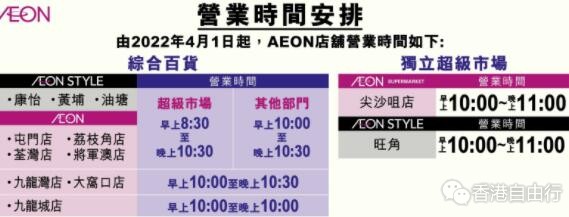 AEON下月起延长服务时间 店舖最晚11时关门