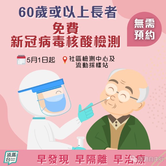 满60岁长者可免费核酸检测