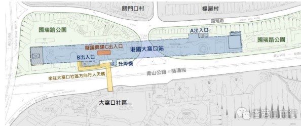 港铁拟于大窝口站建新出入口　设扶手电梯连接国瑞路公园