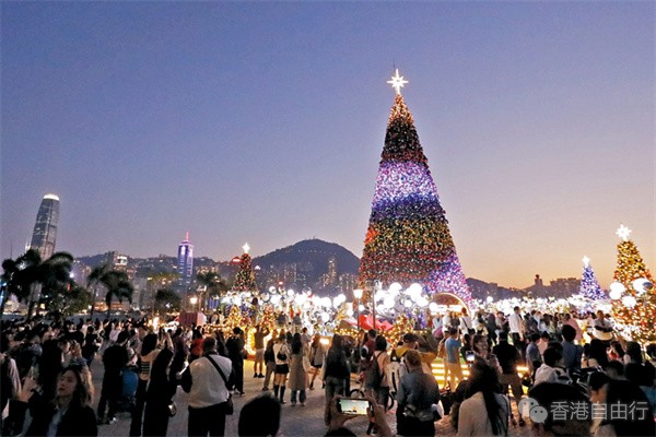 西九“文艺冬日” 巨型圣诞树吸睛