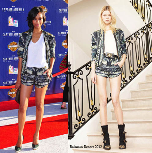 西装配短裤率性出行 梅雨天也有好心情