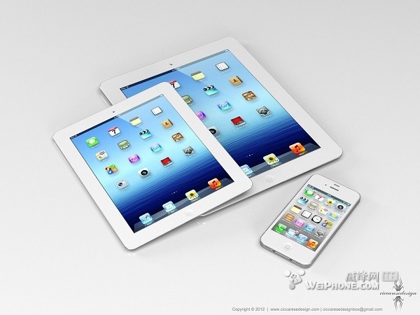 7.85英寸iPad概念设计曝光 尺寸同比例缩小