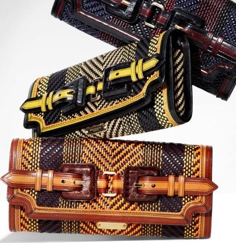 英伦风的热带雨林 巴宝莉绚丽编制2012春夏鞋包