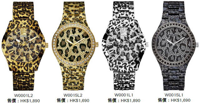 香港购物：GUESS Watches全新Fierce豹纹腕表系列