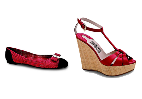 菲拉格慕 单鞋手袋 2013新品大走编织风