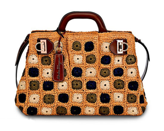 菲拉格慕 单鞋手袋 2013新品大走编织风