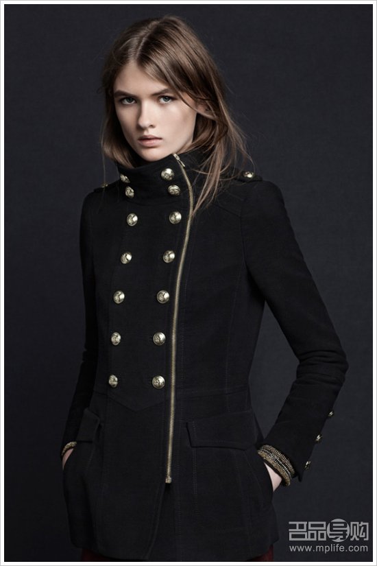 香港时尚购物：ZARA2012秋冬新款主打军装风