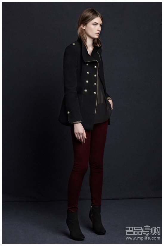 香港时尚购物：ZARA2012秋冬新款主打军装风