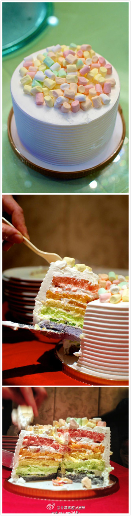 香港美食推荐 美心西饼的「快乐彩虹蛋糕」