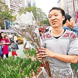 市民逛维园年宵花市 爽手买喜气
