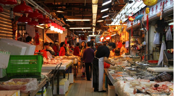 香港风土人情:海鲜街市