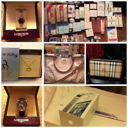 香港晒货：败GUCCI+巴宝莉+COACH+浪琴手表+IPAD4等
