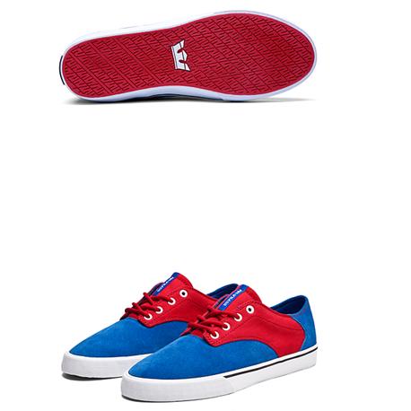 香港时尚：Supra休闲鞋款Pistol系列推红蓝白配色款