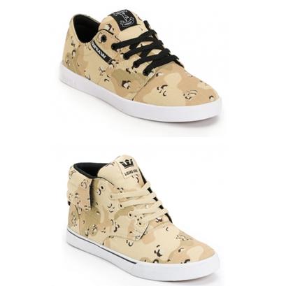 香港时尚鞋款：Supra推出沙漠迷彩系列单品